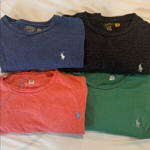 Polo Ralph Lauren Mens Large classic fit T-shirt Cotton Short Sleeve Lot Of 4